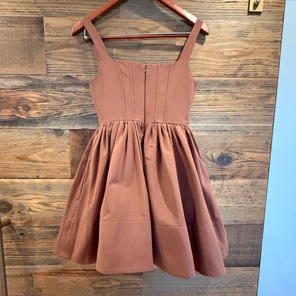STAUD Brown Corset Mini Dress NWOT - Picture 10 of 16